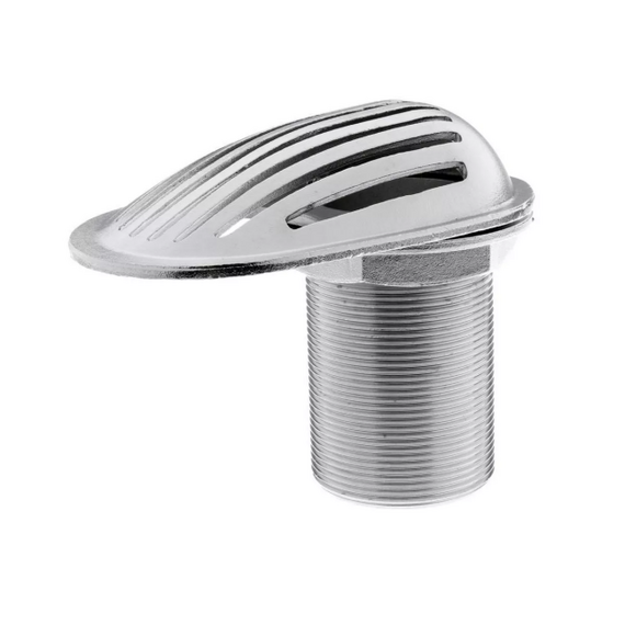 Entrada de Água c/ Ralo p/ Embarcações em Inox Fundido - 25mm - 60x110mm