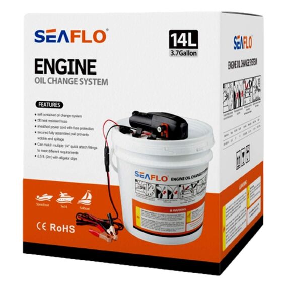 Kit de Transferência de Óleo com Bomba de Pressurização 1,5GPM - 12V - Seaflo