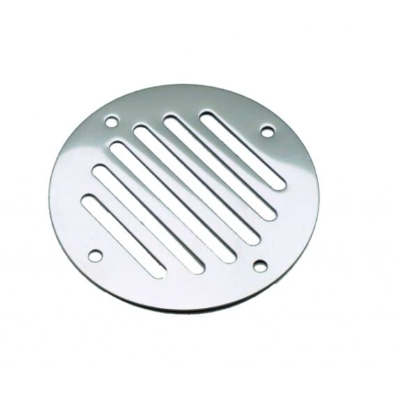 Ralo / Grelha p/ Piso/ Tampa/ Dreno de Embarcações em Inox Estampado - 83mm