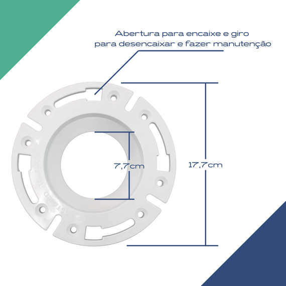 Base de Instalação do Vaso Maritimo por Gravidade com Pedal 1S - SEAFLO