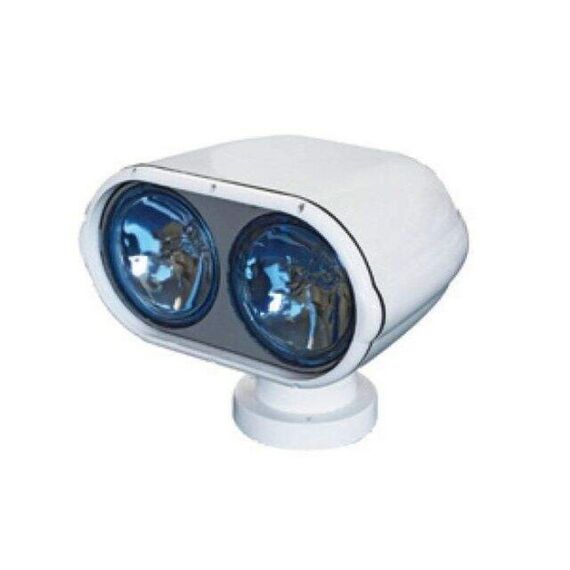 Farol de Busca Direcional Duplo p/ Embarcações Com Controle Remoto 12V - Lâmpada 2 x 55W