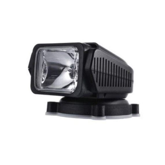 Farol de Busca Direcional p/ Embarcações Com Controle Remoto Portátil Sem Fio 12V - 55W - Preto