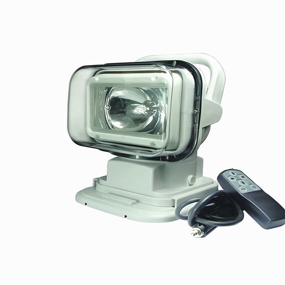 Farol de Busca Direcional Portátil Xenon Com Controle Remoto Sem Fio 12V - 6000k - Branco