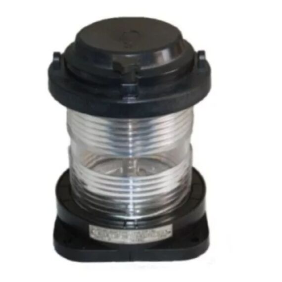 Kit 7 Luzes de Navegação Alcançado Fundeio Mastro Bombordo Boreste Corpo em ABS Preto - HORIZONTAL