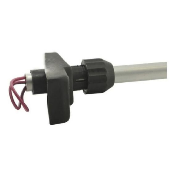 Kit Iluminação em LED c/ Mastro - A: 40cm + Olho de Tubarão + Bandeira do Brasil - Branco