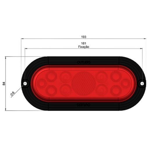Lanterna p/ Carreta LED Rubi Submergível - 12V - PAR - Outliers