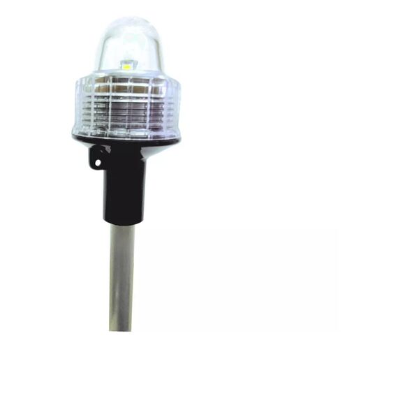 Luz de Alcançado Circular em LED c/ Mastro Fixo - A: 40 cm - 9 LEDS - base PRETA