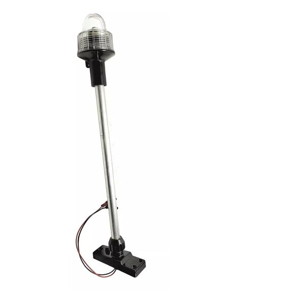 Luz de Alcançado Circular em LED c/ Mastro Fixo - A: 40 cm - 9 LEDS - base PRETA