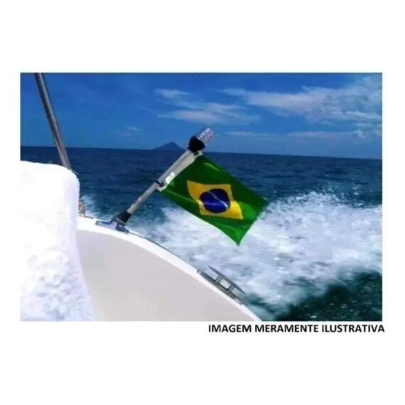 Luz de Alcançado em LED c/ Mastro - A: 40 cm - 8 LEDS - Cromado