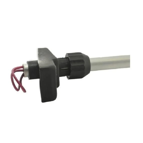 Luz de Alcançado em LED c/ Mastro - A: 40 cm - Cromado + Bandeira do Brasil