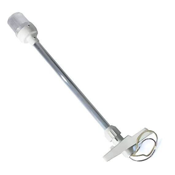 Luz de Alcançado em LED c/ Mastro - A: 40 cm - Cromado - Branco