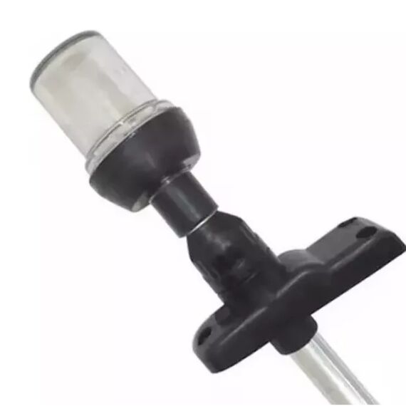 Luz de Alcançado em LED c/ Mastro Cromado e Strobo - Fiação 2Pos + 1Neg 68 LEDs