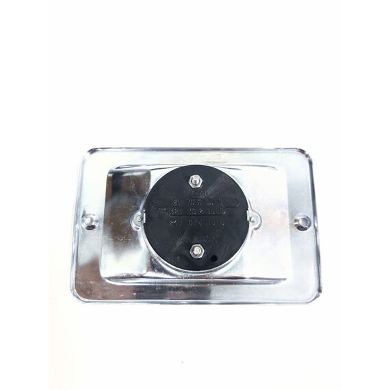 Luz de Alcançado / Espelho de Popa Bulbo c/ Acabamento em Inox - Retangular