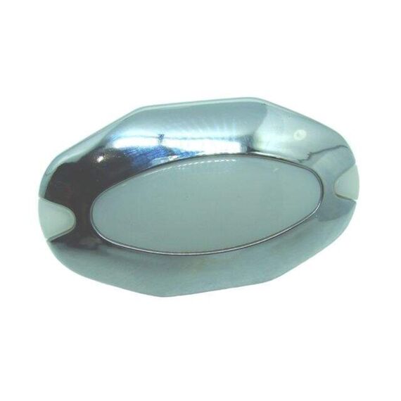 Luz de Cortesia 28 Mini LEDs Brancos c/ Acabamento em ABS Cromado