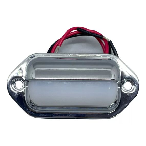 Luz de Cortesia 2 LEDs Sobrepor em ABS Cromado - Luz Branca