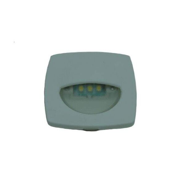 Luz de Cortesia 3 LEDs c/ Acabamento em ABS Branco Capa Lisa