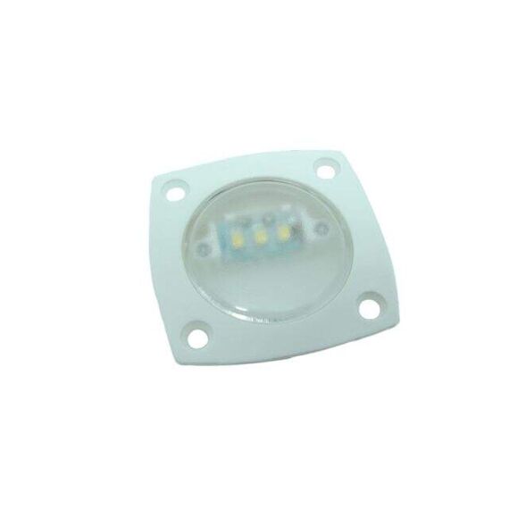 Luz de Cortesia 3 LEDs c/ Acabamento em ABS Branco Capa Lisa