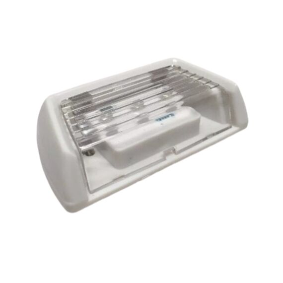 Luz de Cortesia 3 LEDs Sobrepor em ABS Branco, Lente Trasparente - Luz Branca
