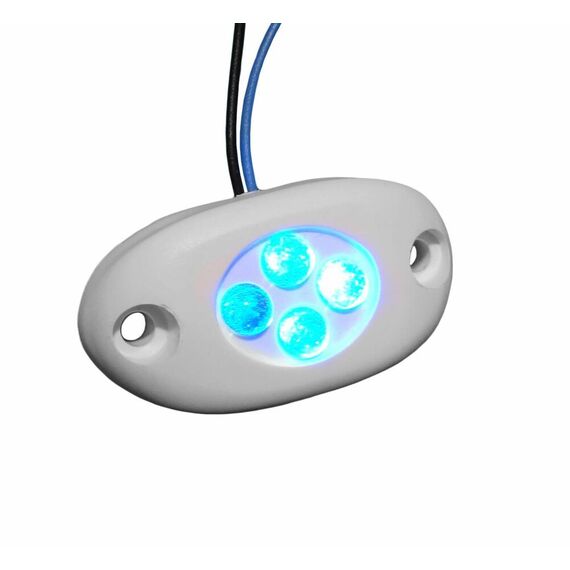 Luz de Cortesia em ABS - 4 LEDS - Azul - 12 V - Oval