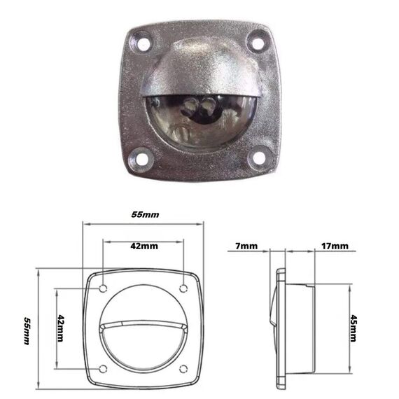 Luz de Cortesia em LED c/ Acabamento em ABS Cromado