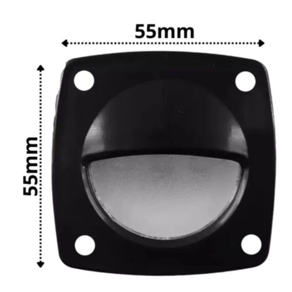 Luz de Cortesia em LED c/ Acabamento em ABS Preto
