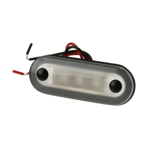 Luz de Cortesia Oblonga em LED c/ Acabamento em ABS Transparente