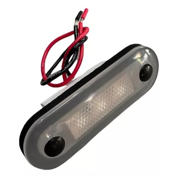 Luz de Cortesia Oblonga em LED c/ Acabamento em ABS Transparente