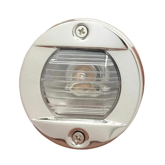Luz de Espelho de Popa c/ Acabamento em Inox - Lâmpada - Redonda - Seachoice