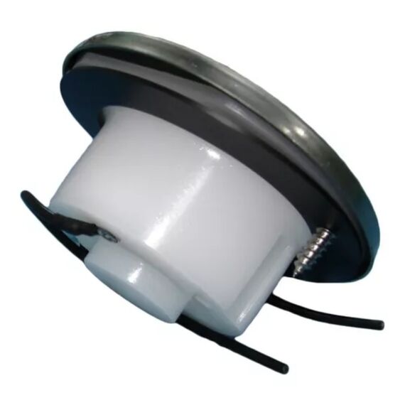 Luz de Espelho de Popa c/ Acabamento em Inox - Redonda