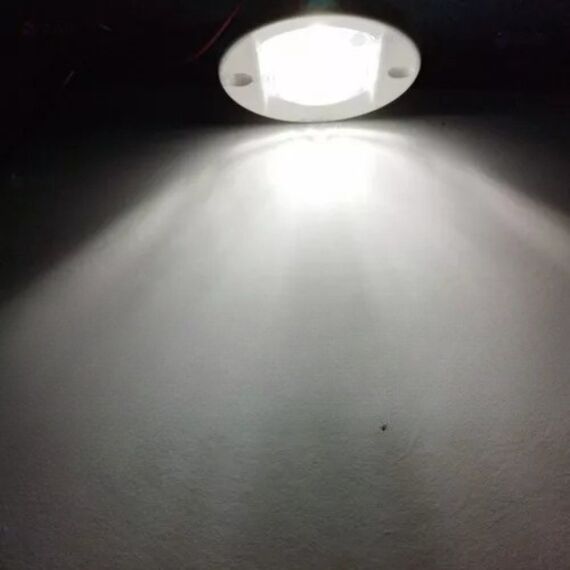 Luz de Espelho de Popa em LED c/ Acabamento em ABS Preto