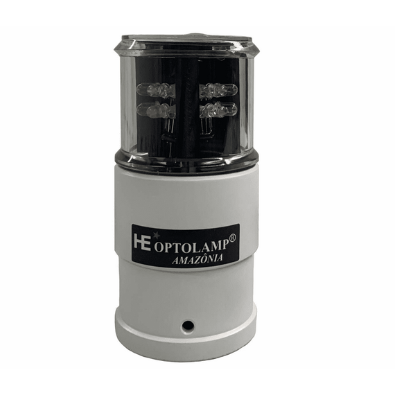Luz de Navegação 5 em 1 Atracação / Strobo de TOP / Emergência / Fundeio - 2 Milhas Náuticas - Optolamp Amazônia Branca