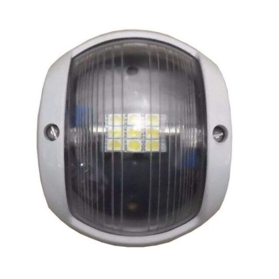 Luz de Navegação Alcançado c/ Tampa em Nylon Branca, Base em ABS Preta