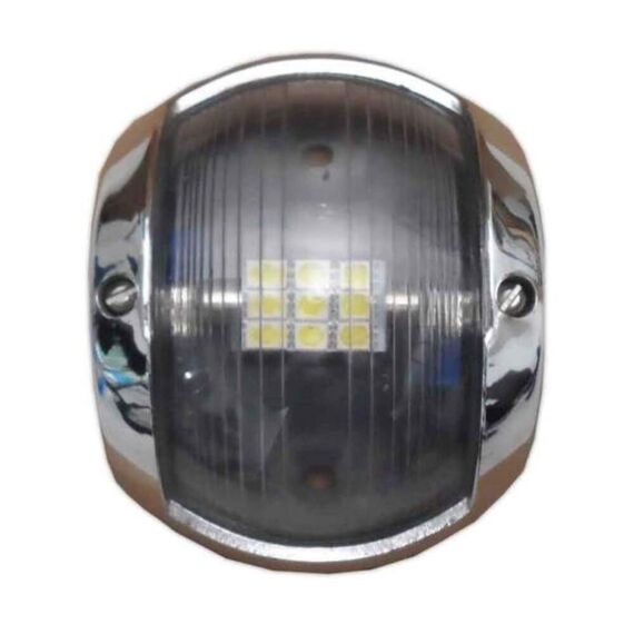 Luz de Navegação Alcançado c/ Tampa em Nylon Cromo Níquel, Base em ABS Preta