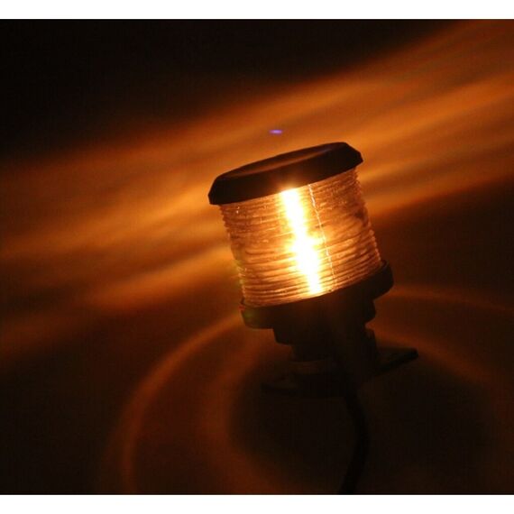 Luz de Navegação Alcançado - Lente Transparente 135°, Corpo em ABS Preto - TOP - 12m