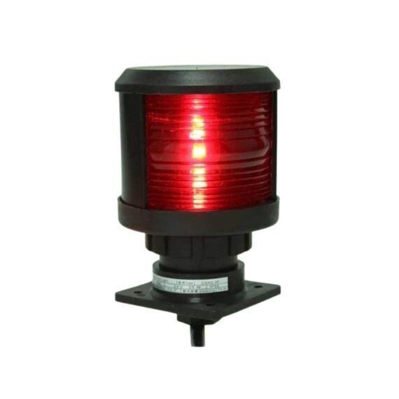 Luz de Navegação BB - Lente Vermelha 112,5°, Corpo em ABS Preto - TOP - 12m