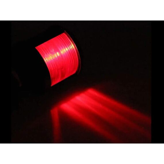 Luz de Navegação BB - Lente Vermelha 112,5°, Corpo em ABS Preto - TOP - 12m