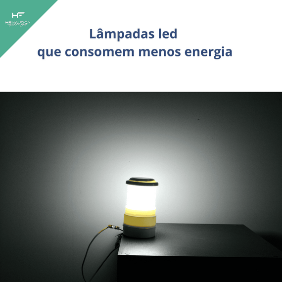 Luz de Navegação 360° + Mega Strobo - Corpo em ABS Branco - TOP - 12v