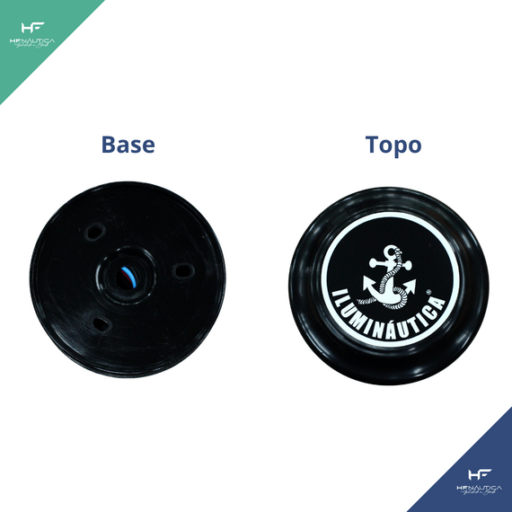 Luz de Navegação 360° + Mega Strobo - Corpo em ABS Preto - TOP - 12v