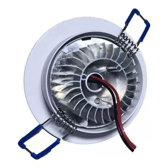 Luz p/ Cabine / Targa / Cortesia em Alumínio Branca - 3 LEDS - 12 V - Embutir