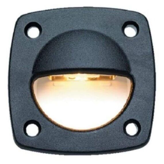 Luz Utilitária Fixa Interna / Cabine em Plástico ABS Preto - 12 V