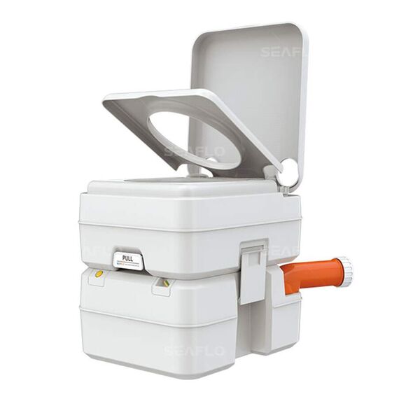 Vaso Sanitário Manual Portátil c/ Indicador de Nível p/ Embarcações 20 Litros - Seaflo