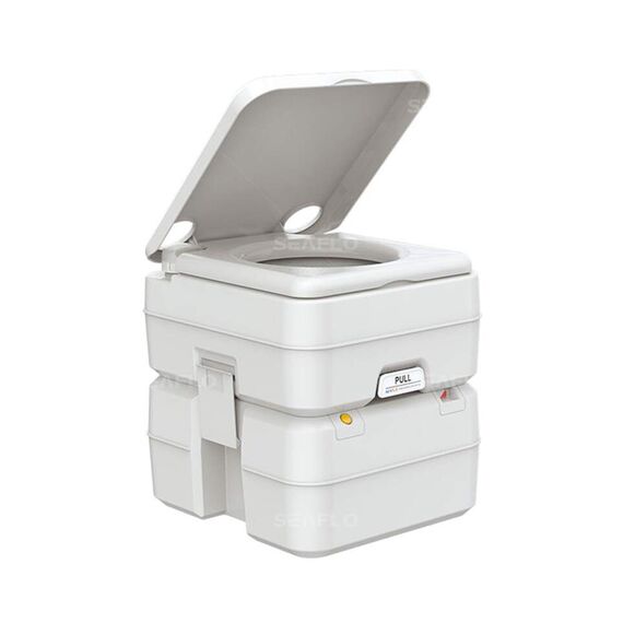 Vaso Sanitário Manual Portátil c/ Indicador de Nível p/ Embarcações 20 Litros - Seaflo