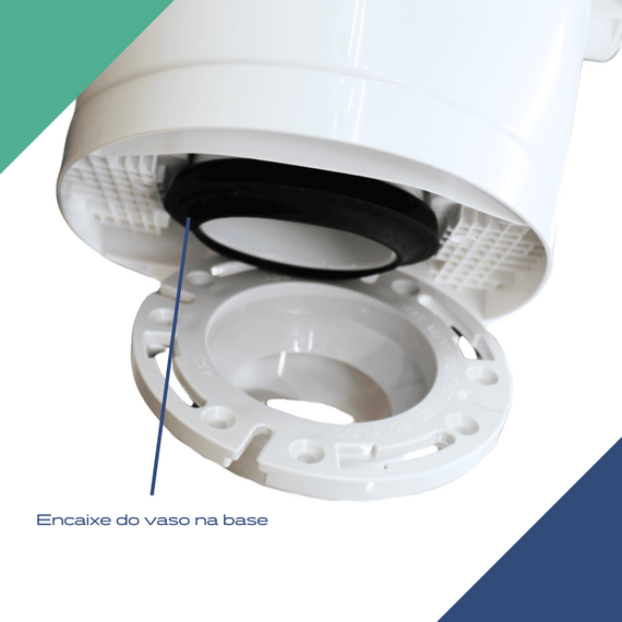 Vaso Sanitário Maritimo Motorhome RV - Gravidade - com Pedal e BASE DE INSTALAÇÃO - Altura Residencial - SEAFLO