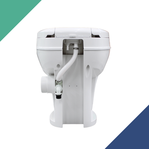 Vaso Sanitário Maritimo Motorhome RV - Gravidade - com Pedal e BASE DE INSTALAÇÃO - Altura Residencial - SEAFLO