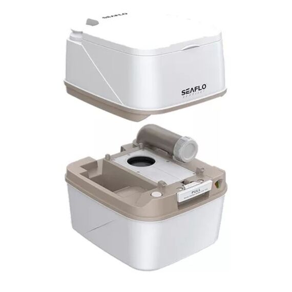 Vaso Sanitário Químico Portátil Manual Multifuncional Porta Pote - 18 Litros - Seaflo - LUXO