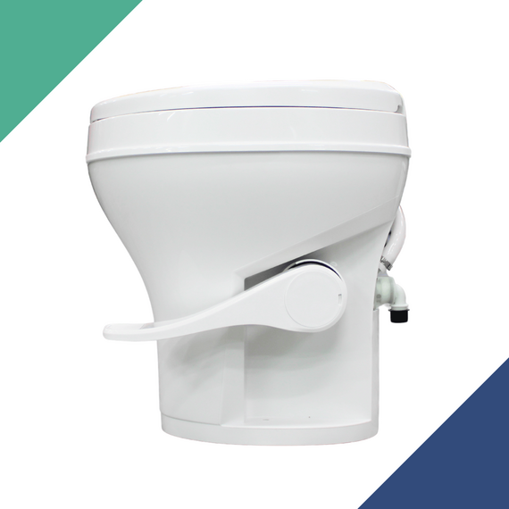 Vaso Sanitário Maritimo Motorhome RV - Gravidade - com Pedal - Altura Residencial - SEAFLO