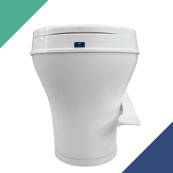 Vaso Sanitário Maritimo Motorhome RV - Gravidade - com Pedal - Altura Residencial - SEAFLO