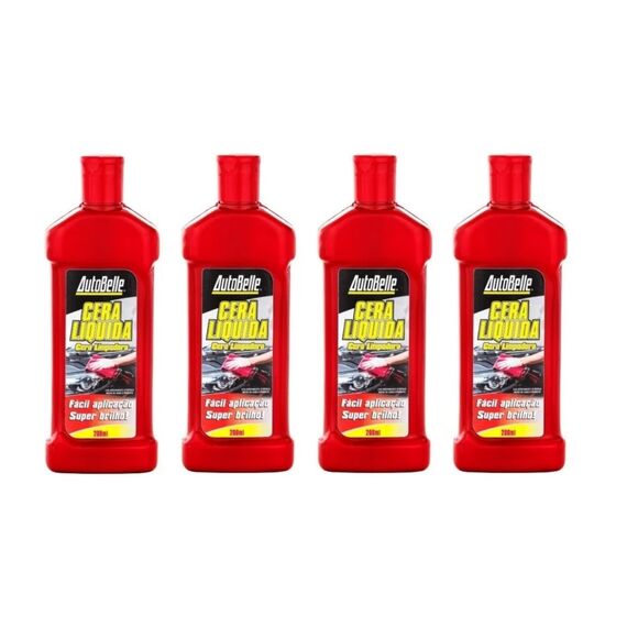 Cera de Carnaúba Líquida Impermeabilizadora Autobelle - 200 ml - 4 un.
