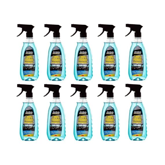 Limpa Vidros Autobelle c/ Bico Pulverizador - 500 ml - Pronto p/ Uso - 10 un.