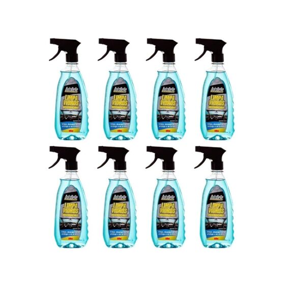 Limpa Vidros Autobelle c/ Bico Pulverizador - 500 ml - Pronto p/ Uso - 8 un.